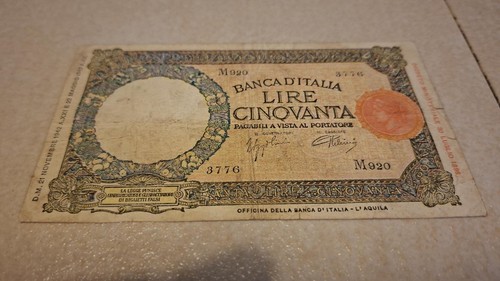 Banca italia lire cinquanta - d,